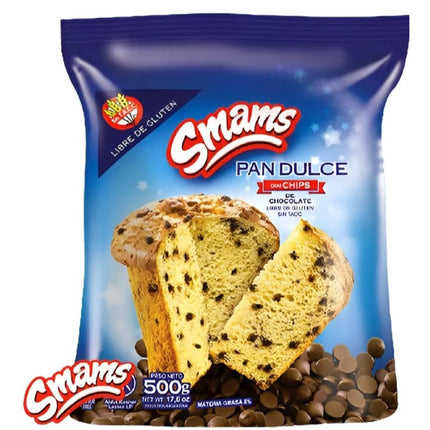 Pan dulce con chips de chocolate SIN TACC SMams 500g