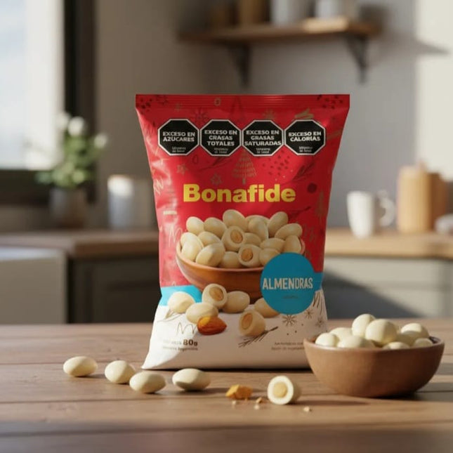 Almendras con chocolate blanco Bonafide 80g