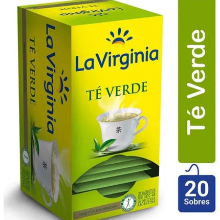 La Virginia Té Verde. Caja 20 saquitos individuales. 40g