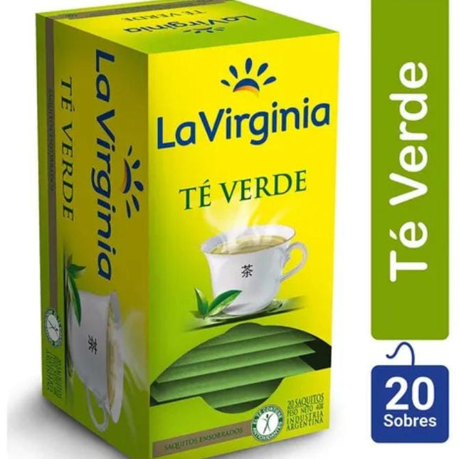 Te La Virginia Verde. Caja 20 saquitos individuales. 40g