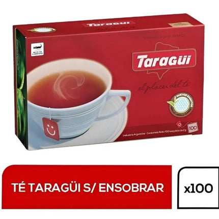 Te Negro clasico Taragüí , caja 100 saquitos individuales, 200g/7,05 oz
