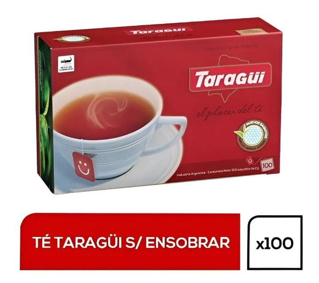 Te Negro Taragüí clasico , caja 100 saquitos individuales, 200g/7,05 oz