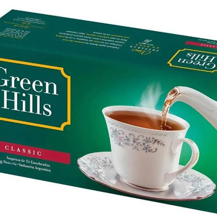 Te Negro Green Hills clasico, caja 25 saquitos individuales, 50g/1,76oz
