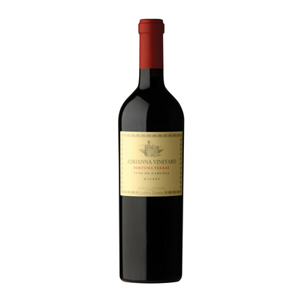 Adrianna Vineyard Fortuna Terrae Malbec 750 ml – vino tinto ícono argentino de Mendoza con notas de frutos rojos, violetas y especias.