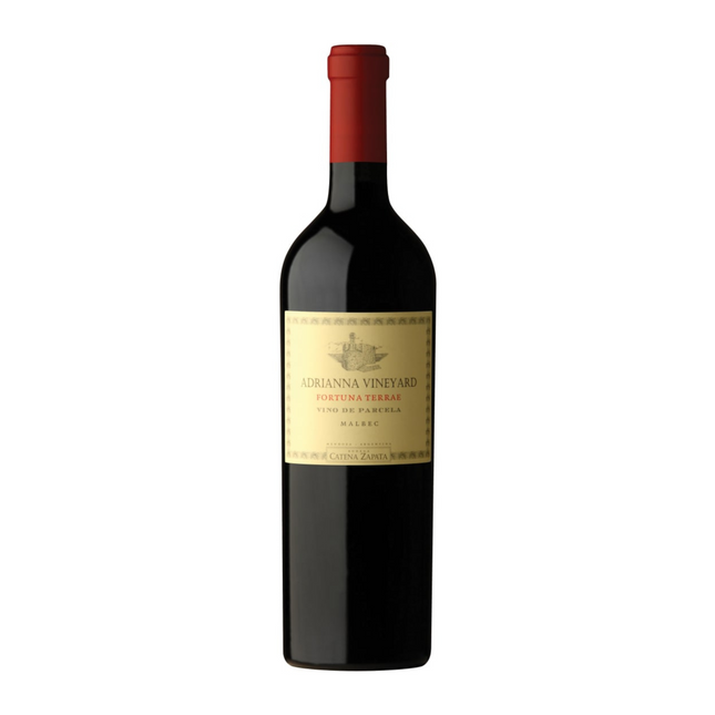 Adrianna Vineyard Fortuna Terrae Malbec 750 ml – vino tinto ícono argentino de Mendoza con notas de frutos rojos, violetas y especias.
