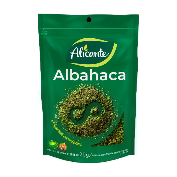 Albahaca Alicante Sin TACC, 20 g / 0,70 oz