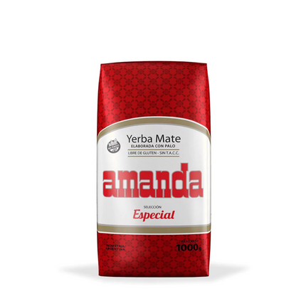 Amanda Yerba Mate Selección Especial Con Palo 1 kg – Yerba mate argentina intensa, equilibrada y aromática