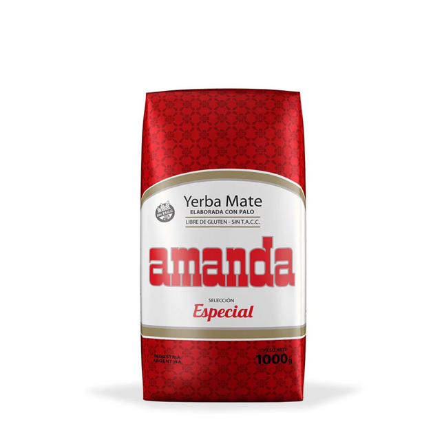 Amanda Yerba Mate Selección Especial Con Palo 1 kg – Yerba mate argentina intensa, equilibrada y aromática