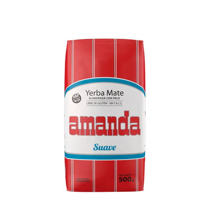 Amanda Yerba Mate Suave Sin TACC 500 g – Yerba mate argentina suave, ligera y apta para celíacos