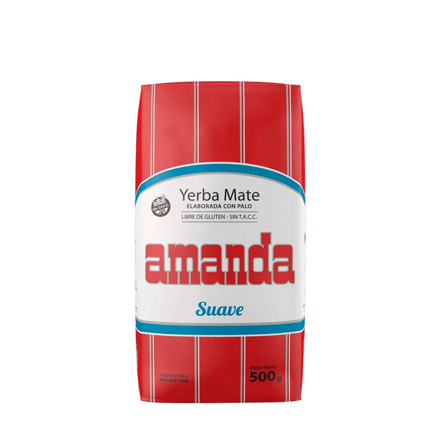 Amanda Yerba Mate Suave Sin TACC 500 g – Yerba mate argentina suave, ligera y apta para celíacos