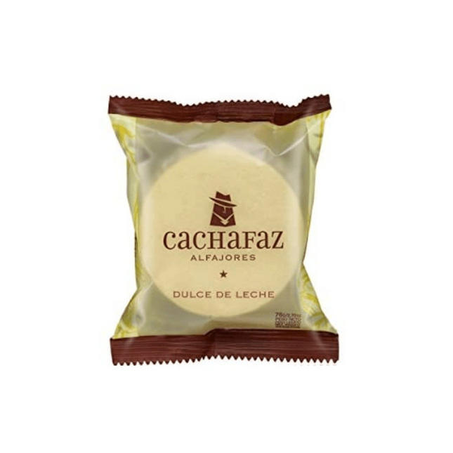 Cachafaz Alfajor Cornstarch with Grated Coconut and Dulce de Leche 912 g / 32.16 oz (Box of 12)