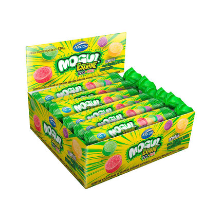 Gomitas Frutales Mogul EXTREME Acidas - Arcor (Rollo de 12 unidades x 35 g / 1,23 oz)
