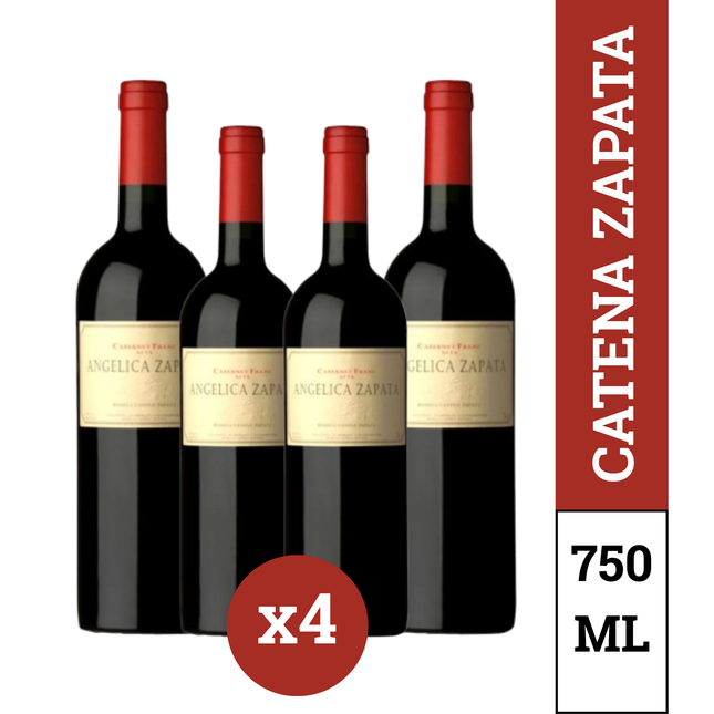 Catena Alta Cabernet Franc Pack x4 botellas 750 ml – vino tinto argentino premium de Mendoza con notas de frutos negros, especias y hierbas frescas.