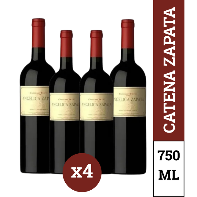Combo de 4 Vinos Tinto Angelica Zapata Cabernet Franc Alta – From Mendoza 750 ml / 25.3 oz