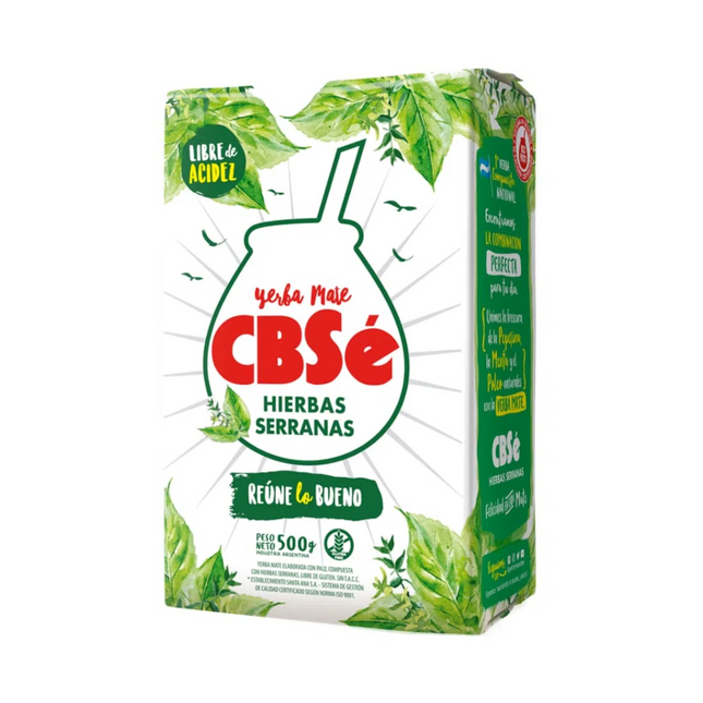 Yerba Mate CBSe Hierbas Serranas 500 g – Yerba saborizada con hierbas naturales