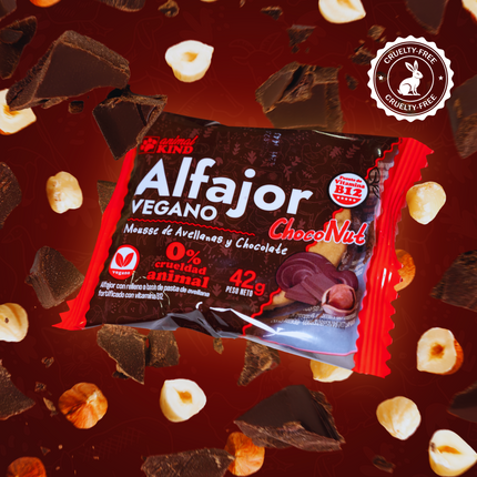 Alfajor Vegano ChocoNut – Tipo galletita (42g) x18 unidades