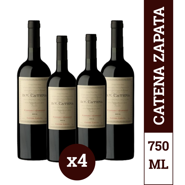 DV Catena Cabernet-Cabernet 750 ml x4 – Vino tinto argentino de alta gama pack 4 botellas