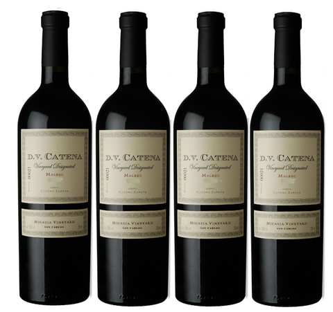 Combo de 4 Vinos Tinto DV Catena Vineyard Designated Malbec Nicasia - Altamira, 750 ml