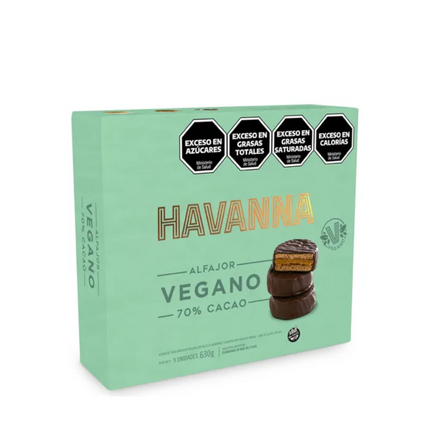 Havanna Alfajor Vegano 70% Dark Chocolate with Almond Dulce de Leche – Gluten-Free Box of 9 – alfajores argentinos veganos