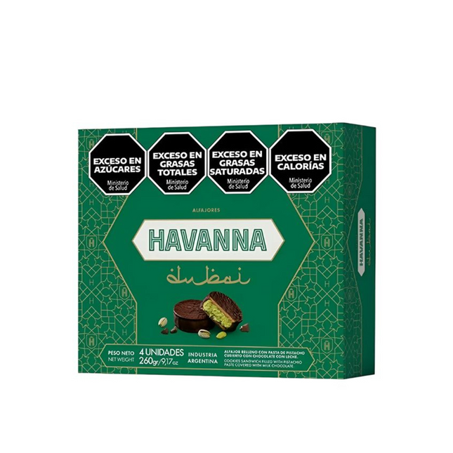Havanna Dubai Alfajor with Pistachio 260 g / 9.17 oz – Box of 4 – alfajores argentinos premium con pistacho