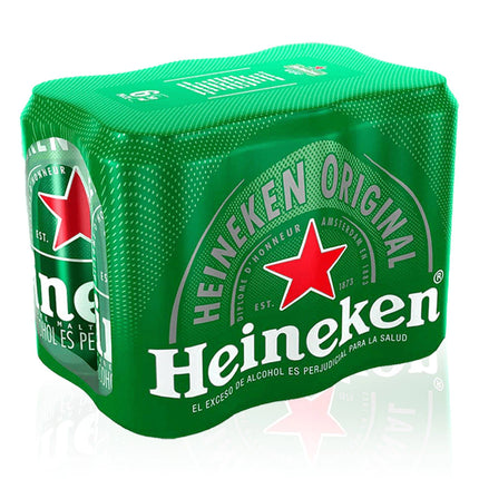 Cerveza Heineken Rubia Clasica, 473 ml / 99,88 oz (Pack de 6)