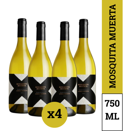 Mosquita Muerta Blend de Blancas Pack x4 – Vino Blanco Argentino de Mendoza 750 ml / 25.3 oz