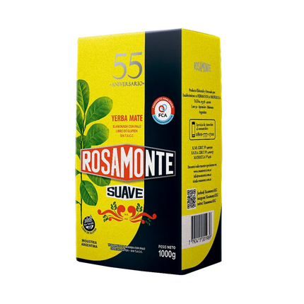 Rosamonte Yerba Mate Suave 1 Kg / 35.27 oz – Tradición Argentina Más Suave