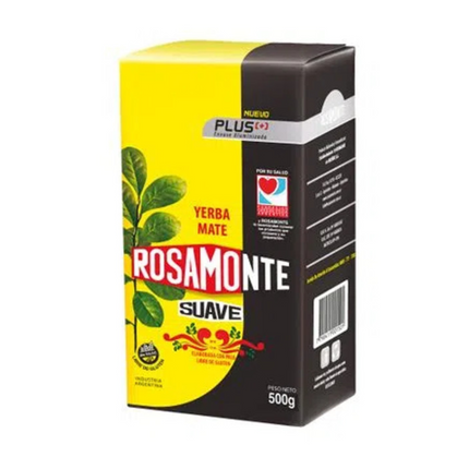 Rosamonte Yerba Mate Suave Plus Sin TACC 500 g / 17.63 oz – Apta Celíacos Argentina