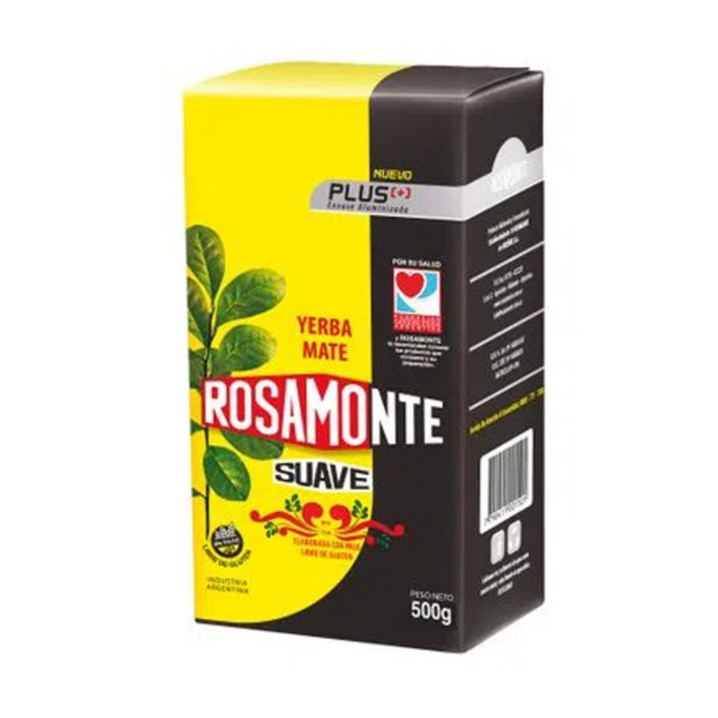 Rosamonte Yerba Mate Suave Plus Sin TACC 500 g / 17.63 oz – Apta Celíacos Argentina