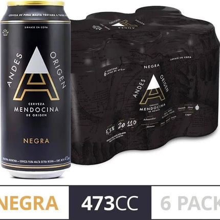 Andes Black Origin Beer, 473 mL (Pack of 6)
