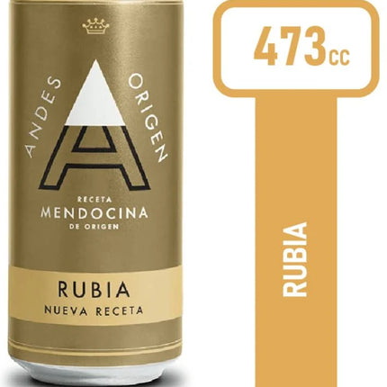 Andes Origen Rubia Beer, 473 mL (Pack of 6)