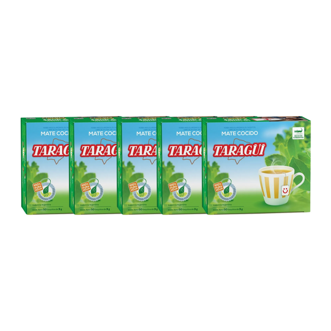 Taragüí Mate Cocido Pack Mayorista 50 saquitos x5 – Yerba Mate Argentina