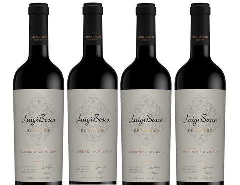 Combo de 4 Vinos Tinto Luigi Bosca De Sangre Cabernet Suavingnon, 750 ml