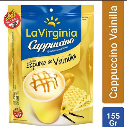 Capuccino La Virginia Instantaneo Vainilla Sin TACC, 155 g
