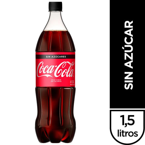 Coca Cola Zero Sin Azucares, 1,5 L / 52,91 oz