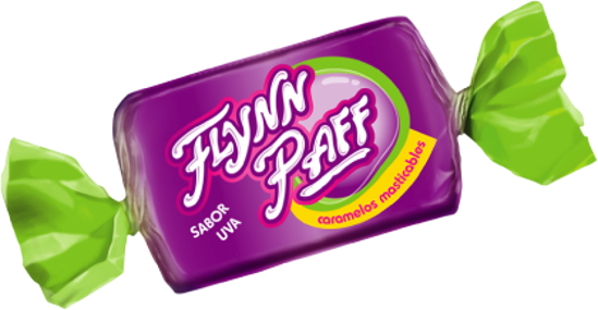 Caramelos Flyn Paff sabor Uva Sin TACC, 560 g / 19,75 oz (Caja de 70 unidades)