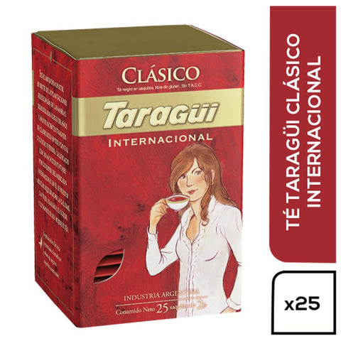 Te Clásico Taragui, 50 g / 1,76 oz (Caja de 25 saquitos)