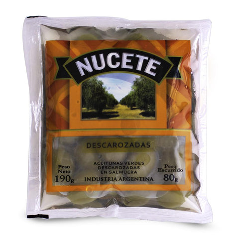 Aceitunas verdes Descarozadas Nucete, 190 g / 6,70 oz