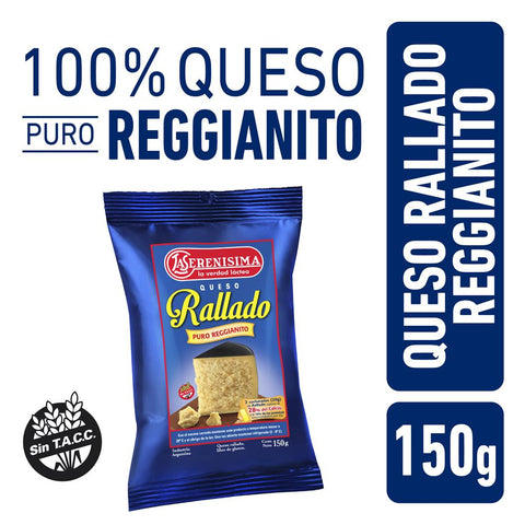 Queso rallado Reggianito Sin TACC La Serenisima, 150 g / 5,29 oz