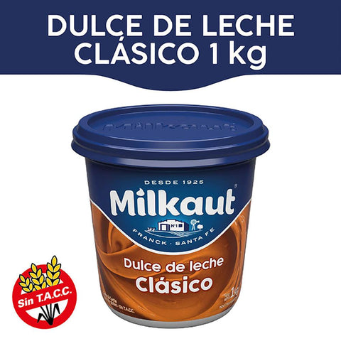 Dulce De Leche Milkaut sin TACC Clásico 1 kg / 35,27 oz