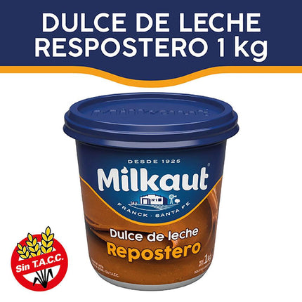 Dulce de leche Repostero Sin TACC Milkaut, 1 kg / 35,27 oz