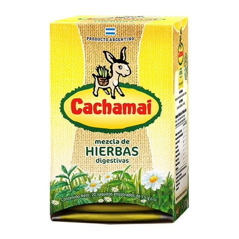 Cachamai Digestive Herbs Tea, 1.5 g / 0.05 oz (Box of 20 tea bags)