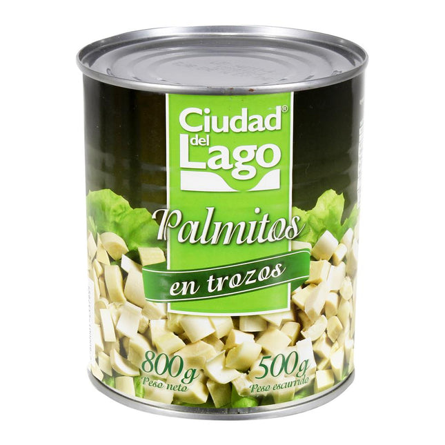 Cuidad del Lago Chopped Palm Hearts, 800 g / 28.21 oz (Net Weight)