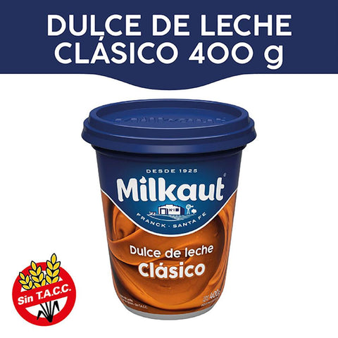 Dulce de leche Clásico Sin TACC Milkaut, 400 g / 14,10 oz