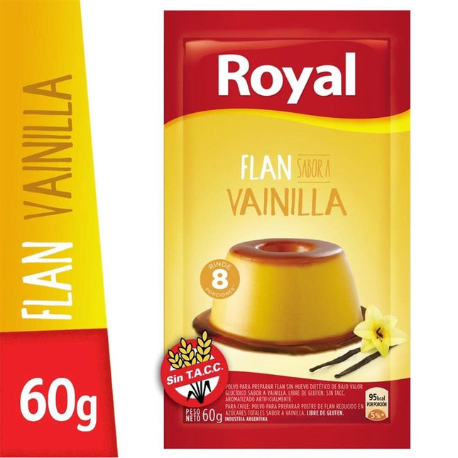 Flan flavor Vanilla No TACC Royal, 60 g / 2.11 oz