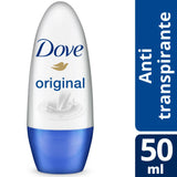 Desodorante Antitranspirante Dove original a roll (azul), 50 ml / 1,76 oz