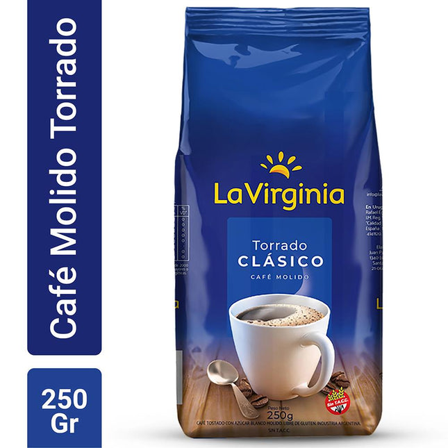 La Virginia TACC-Free Torrado Clásico Ground Coffee, 250 g / 8.81 oz