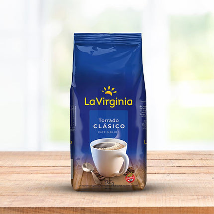 La Virginia TACC-Free Torrado Clásico Ground Coffee, 250 g / 8.81 oz
