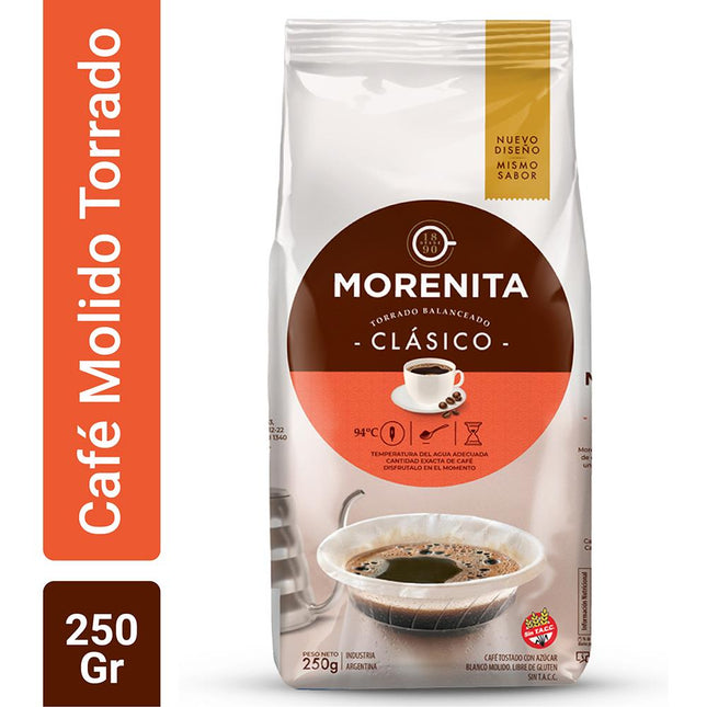 La Morenita TACC-Free Balanced Rorado Ground Coffee, 250 g / 8.81 oz