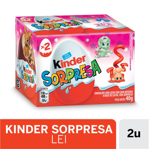 Kinder Surprise Chocolate Egg, 20 g/0.70 oz (Box of 2 units)